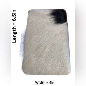 Black and White Cow Hide Leather Swatches/ sample
